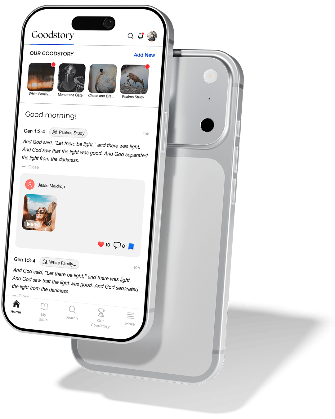 Goodstory app on iPhone